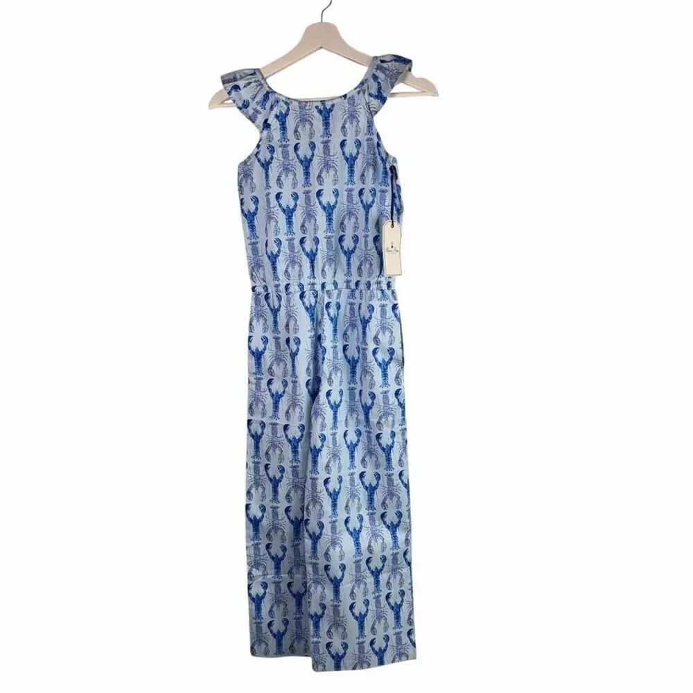Classic Prep Taylor Jumpsuit size 10 Gingham Lobster